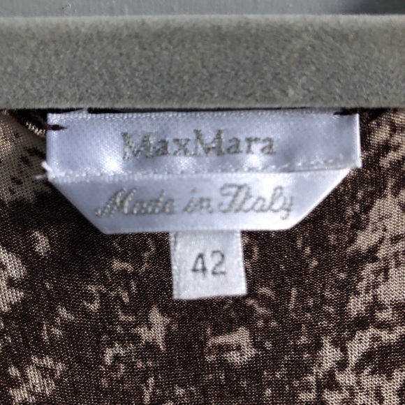 Max Mara faux wrap front lace print jersey dress - Picture 6 of 7